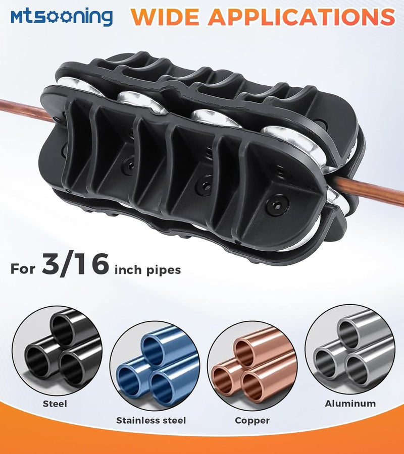 Mtsooning Handheld Tubing Straightener, 3/16 Inch Tube Straightening Tool, Brake Line Pipe Straightener for Copper, Aluminum, Steel, Steel Tubing Brake Line Fuel Line - Image 2